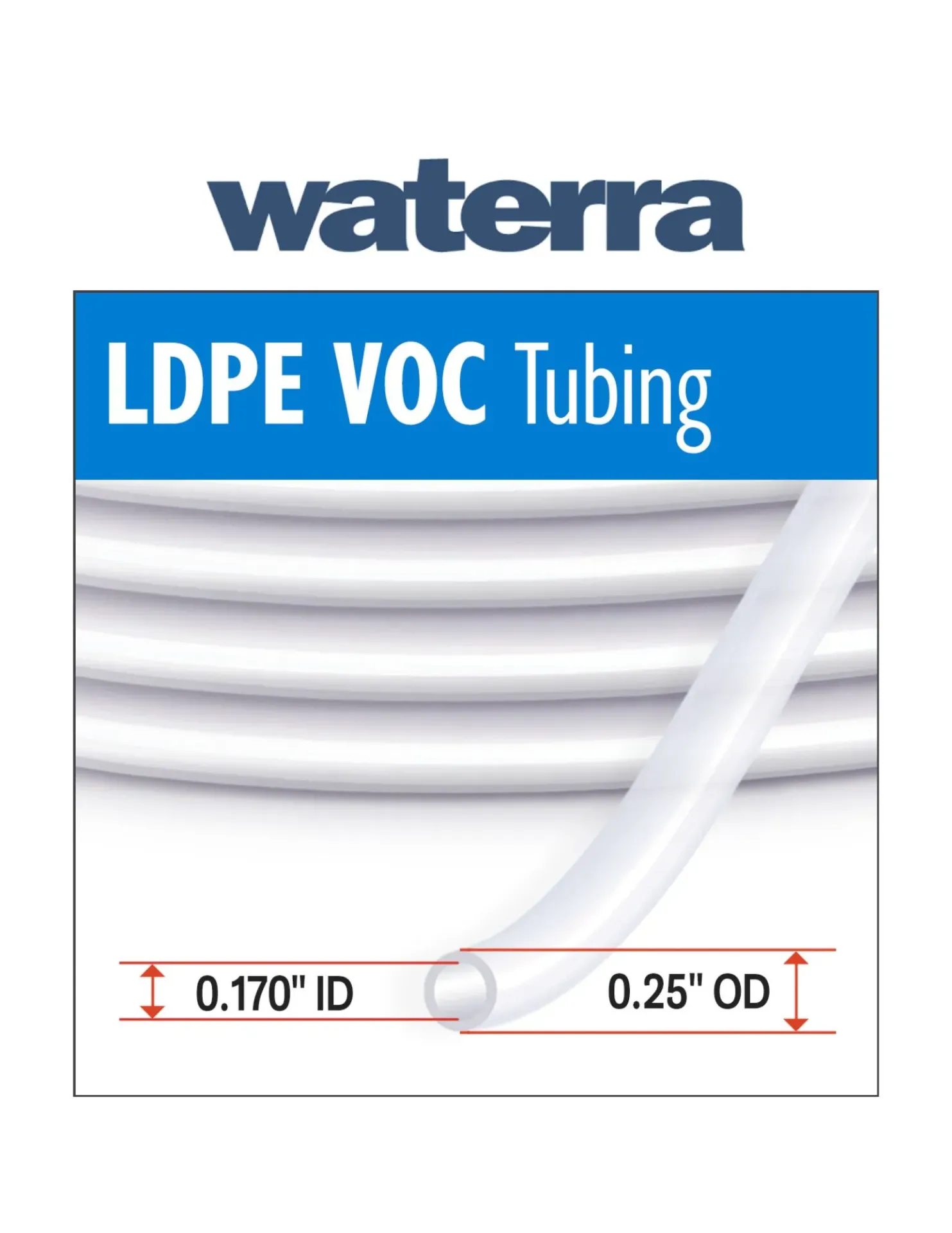 [L-0.17-1/4-100] LDPE - 1/4" Low-Flow Tubing (100ft)